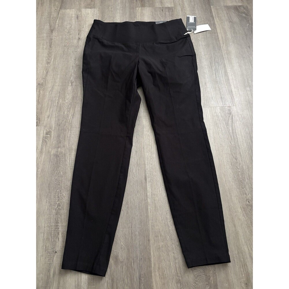 Worthington Pants Womens SZ 12 Black Tapered Stretch Back NWT